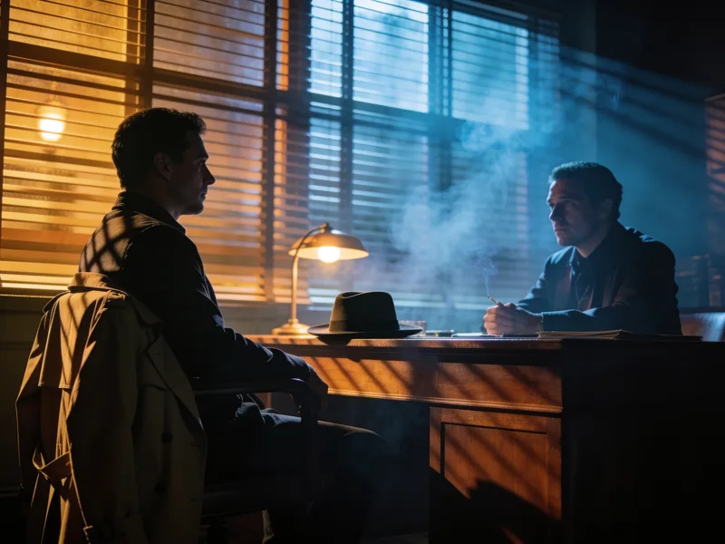 A guest as a noir detective