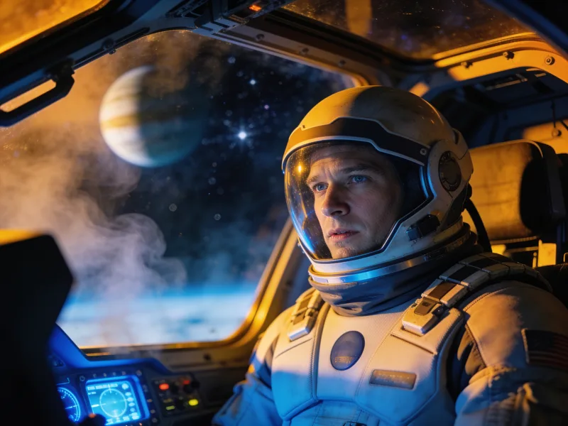 A guest in a space suit