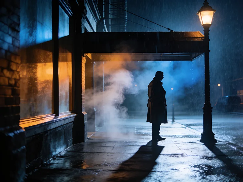 Guest transformed into a thriller lead under street light