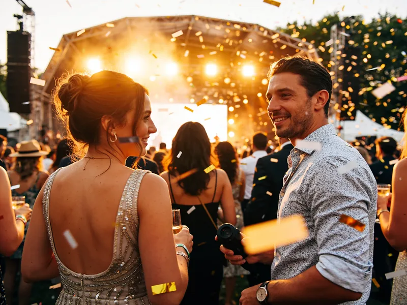 Guest transformed for an open-air festival