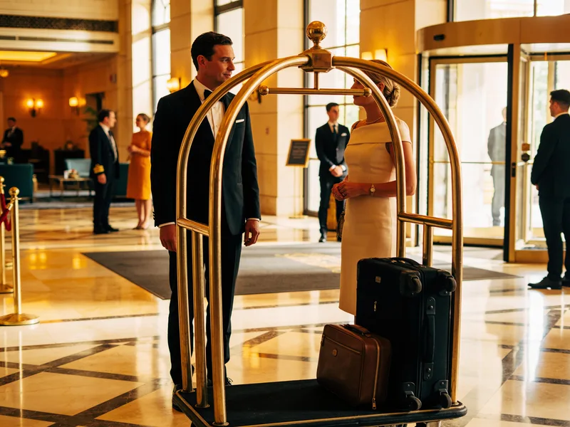 Guest transformed for a luxury travel departure