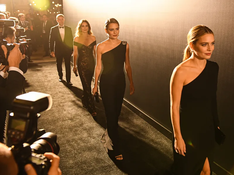 A guest on a red carpet